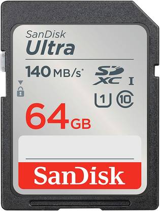 SanDisk Ultra 64 GB SDHC UHS-I Card Class 10 140 Mbps  Memory Card