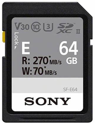 SONY E-Series 64 GB SDXC UHS-I Card Class 2 400 MB/s  Memory Card