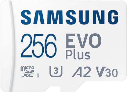 SAMSUNG MB-SC256K/APC EVO Plus 256 GB SDXC Class 10 130 MB/s  Memory Card Compatible with Camera, Computer