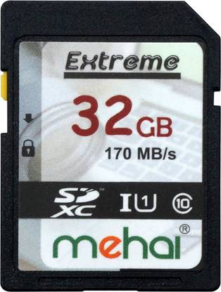 Mehai SDXCMC01 Extreme 32 GB SDXC Class 10 170 MB/s  Memory Card Compatible with Camera
