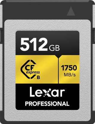 Lexar LCFX10-512CRB Professional 512 CFexpress Class 10 1750 MB/s  Memory Card Compatible with Camera
