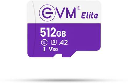 EVM EETF/512GU3 U3 V30 512 GB TF Card Class 10 100 MB/s Memory Card Compatible with Camera, Mobile, Tablet