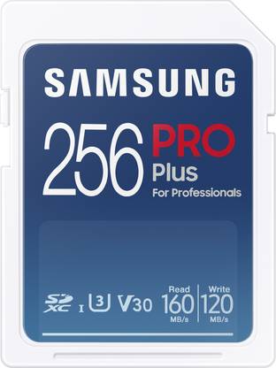SAMSUNG MB-SD256K/APC PRO Plus 256 GB MicroSDXC Class 10 160 MB  Memory Card Compatible with Camera, Computer, Gaming Console, Mobile, Tablet