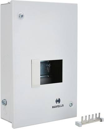 HAVELLS 4 WAY SPN Single door DB box Metal Electrical Box