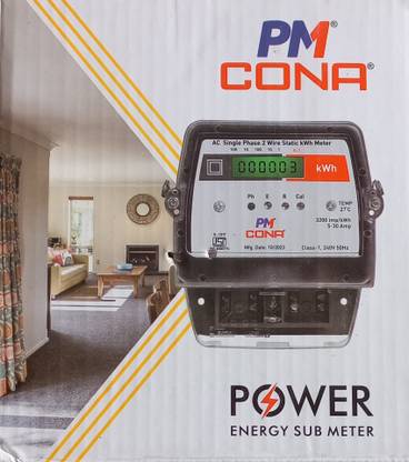 Baltra PM CONA Sub Meter SF-EC1 Single Phas Meter I 2571 - ENERGY 5-30A LCD Display Metal Electrical Box