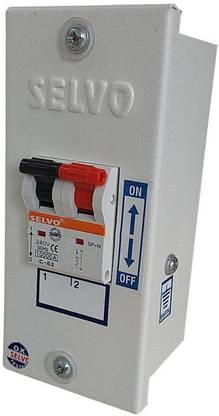 Selvo 2 POLE METAL BOX FITTED WITH C-63A SPN MCB Metal Electrical Box