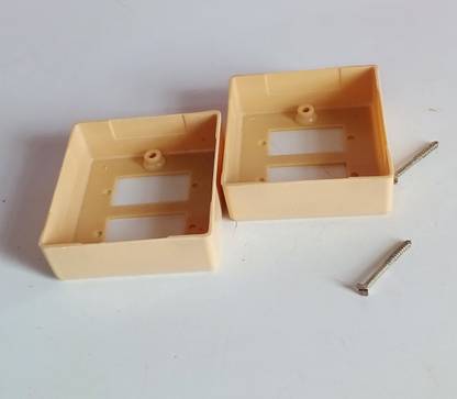 Hardware PVC Modular Surface Box 3 x 3 inch (2 Pcs) Metal Electrical Box