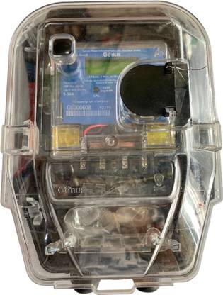 Genus 1 Phase Electrical LCD Display Sub Meter With Safety Box 2 Wire 5-30A 240V 50HZ Metal Electrical Box