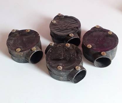 Hardware 2 Way Junction Box (4 Pcs) (32 x 25mm) (Iron) Metal Electrical Box