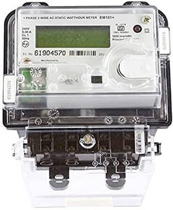 L&T Single Phase Electronic Energy Sub Meter LCD Display 5-30A Metal Electrical Box