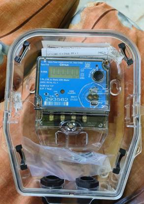 Genus single phase energy meter with box Metal Electrical Box