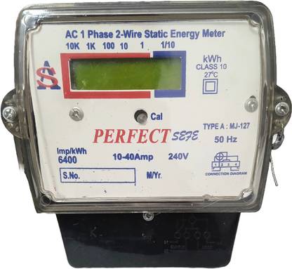 RKTRADESERVE Perfect Single Phase LCD Energy Meter, Submeter Electricity Meter For Reading Metal Electrical Box