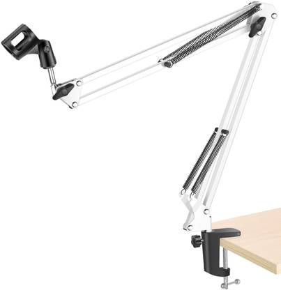 Techtest NB-35 Adjustable Studio Recording Microphone Suspension Boom Scissor Arm Stand Microphone Stand, Mic Stand Professional, Condensor Mic Stand, Table Mic Stand