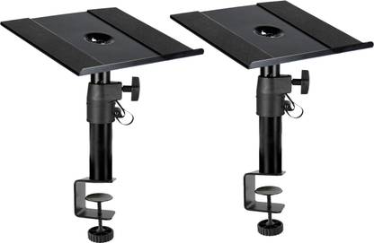 Softline Pro SP81 Desktop Clamp Studio Monitor Speaker Stand For 4" to 8" Speaker Height Adjustable Studio Monitor Desk Stand with Safety Pin - Set of 2