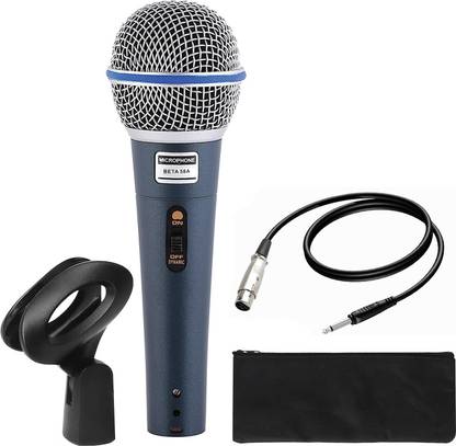 darkingwings Professional Beta 58A Dynamic Microphone cardioid Mic for Vocal and Instruments Beta-58A Dynamic Mic Singing Mic Studio Voice Recording Karaoke Vocal Microphone