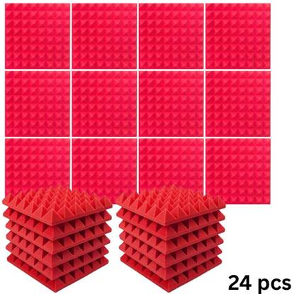 Urban Infotech Acoustic Foam Panel High Density Sound Proofing Wall Tiles 3D Pyramid Design Noise Reduction No Echo Sound Observer Treatment For Studio Recording Music Room