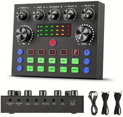 Urban Infotech Live V8 Sound Card Bluetooth Audio mixer for Singing/Recording/Music and Youtube Digital Sound Mixer