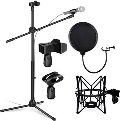 Urban Infotech Microphone Stand with Spider Shock Mount pop Filter for Condenser Mic Flexible Mic Stand