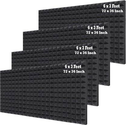 IMAGINEA Acoustic Foam 6x3 Ft Sheet Sound Proof Foam for Wall Room Noise Absorber Panels Studio Noise, Echo Reduction and Absorption, 3D Structure Sheet Foam