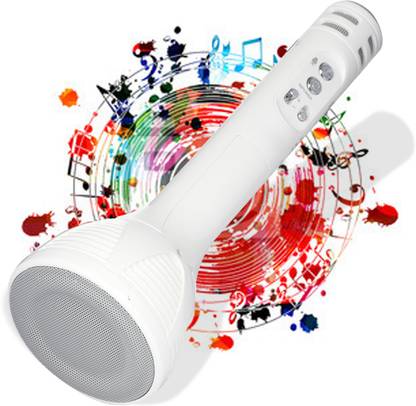 Daily Needs Shop Karaoke Wireless Mic Bluetooth Microphone Speaker 2-in1 With Recording + USB+FM Karoke Mic