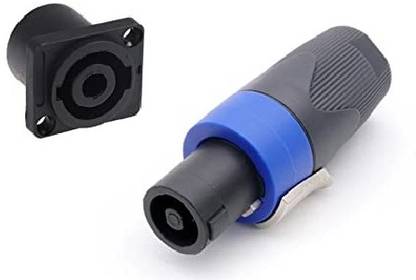 DIYtronics (1 Pair) 4 Pin Plug Audio Cable Socket Speakon Socket