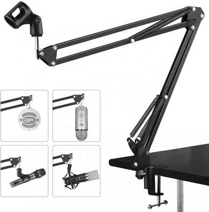 IMAGINEA NB-35 Microphone Stand, Boom Mic Arm Stand, 360 Degree Gooseneck with Mic Clip Holder for Radio Broadcasting Studio, Voice-Over Sound Studio, Stages, and Podcasts Microphone Stand
