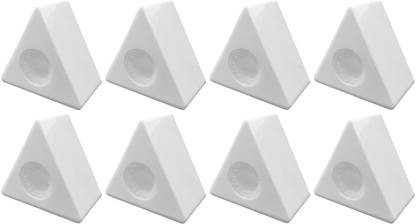PEARL MIC ID | News Channel Logo Branding | MIC Flag | With SELF Adjusting Foam Inside | Acrylic | Triangular | Size (L * B) = 4 * 2.25 INCH | Pack of 8