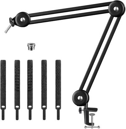 IMAGINEA Microphone Scissor Boom Arm Stand with Adjustable Mic Built-in Stand Mic Holder Microphone Stand with 5 Ties for Blue Yeti, Snowball, and Blue Yeti Nano