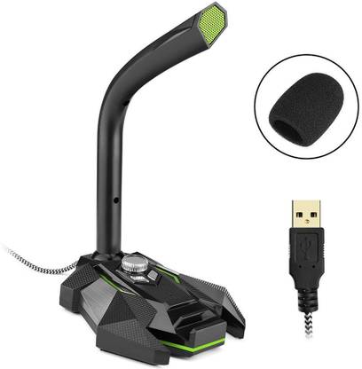 VIBOTON GK USB Microphone Omnidirectional Condenser Noise-Cancelling with On-Off Button, Plug & Play Desktop Laptop Mic, for All Gaming/Video Conference/Recording