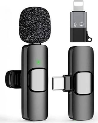 GADGETSWEAR Wireless Microphone for Youtubers, Type-C & iphone Support (6 Months Warranty) Single Wireless Lavalier Microphone