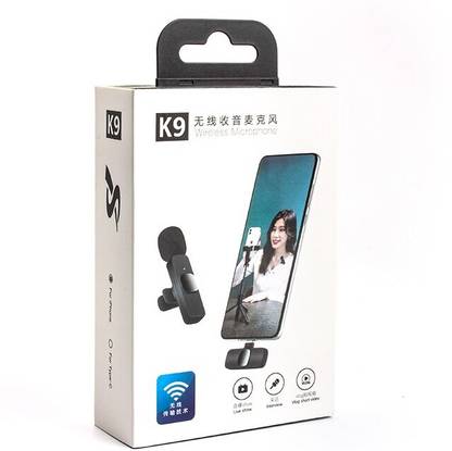 SHIVMEDICOS K9 Dual Wireless Lavalier Microphone Plug and Play No Need APP&Bluetooth Collar Mic for All Devices for YouTube, Live Stream & Video Recording