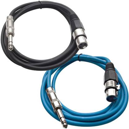 MORTAS 2 PCS Instrument XLR Female to 1/4" (mono)TRS Patch Cable Balanced Compatible with Amplifier|Microphone|Guitar|Mixer|equalizers|crossovers(1.5meter)