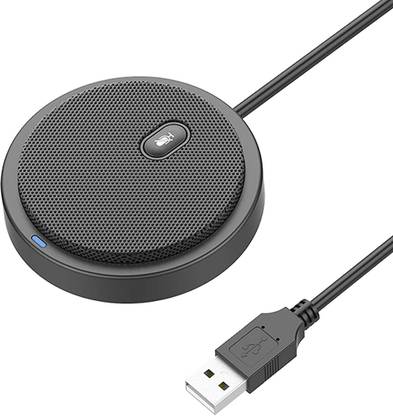 Verilux Conference Speaker, Plug and Play USB Microphone 360° Condenser Mic with Mute Wired Microphone Conference Speaker Mute Button Plug and Play