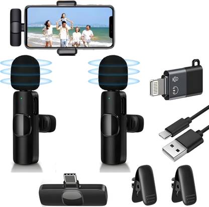 ZIYTRACK K9 Dual Wireless Microphone For Live Show/Vlog Video/Youtube/Vlogging/Meeting Tie