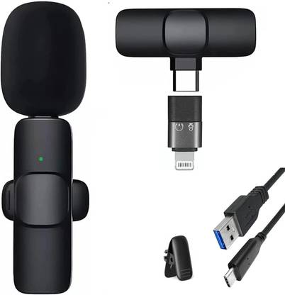 MOBIZAC Wireless Mic for Android Mobile Type C and iPhone Mic for Recording and Vlogging Mobile Microphones