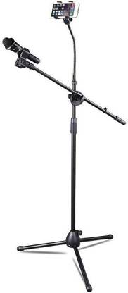 Techtest Multi-function Live Microphone Mobile Phone Stand for Singing Mic Stand for Singing, Condenser Mic Stand, Mike Stand for Singing Stand for Mic