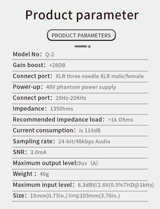 Lyla 2 Pieces Dynamic Microphone Amplifiers Microphone Preamplifiers for Podcasts Mic