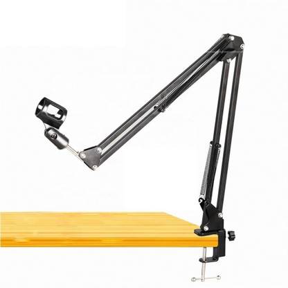 DawnRays Microphone Stand, Adjustable Suspension Boom Scissor Accessories Mic Stand with Metal Clamp, Boom Arm Mic Stand for Condenser Mike.