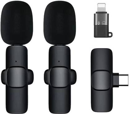 MOBIZAC Dual Wireless Mic for Recording Videos Podcast Reels ASMR Instagram Zoom Meeting HOLDER