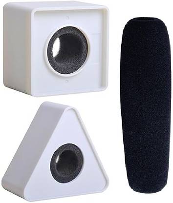 BALRAMA 3pc Sponge Foam Interview Mic Flag Station Logo Box Triangle Square Cube Shaped Microphone
