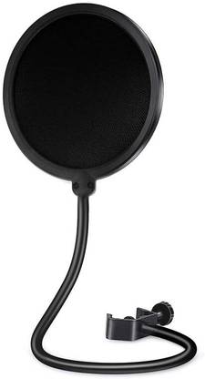 Mocking Bird Professional Microphone Pop Filter Shield for Blue Yeti and Any Other Microphone Dual Layered Wind Pop Screen 360° Gooseneck for Vocal Recording Broadcasting