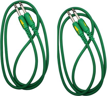 MORTAS (pack of2)6.35mm to 6.35mm Jack Mono to Mono Audio Cable for Mixer, Electric Guitar, Amplifier, Stereo Speaker 1.5meter