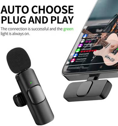 AMH K8 Wireless Collar Mic iPhone/ipad lavalier Microphone for Youtubers Wireless Bluetooth Microphone