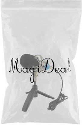 Lyla Table Studio Condenser Microphone with Tripod Stand Filter Shield Blue Mic