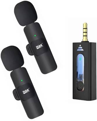 MAK MK35 Wireless mic dual Compatible for DSLR/Camera/BT Speaker/Mobile Lavalier Wireless Mic