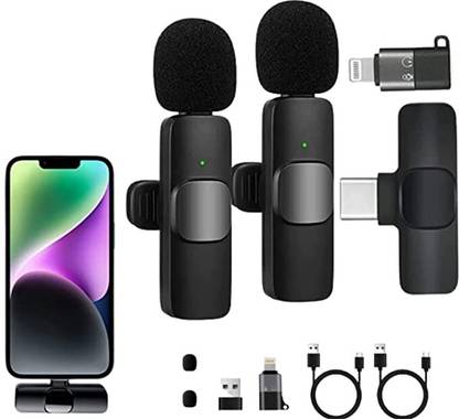 Skinkart K9 Wireless Dual Lavalier Omnidirectional Mic Plug & Play Microphone