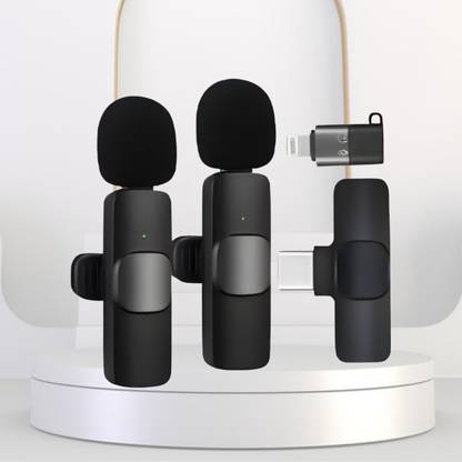 Clairbell K9 Dual Wireless Microphone Plug &Collar Mic for Vlogging/Live Stream/YouTubW460 K9 Dual Wireless Microphone Plug &Collar Mic for Vlogging/Live Stream/YouTubW460