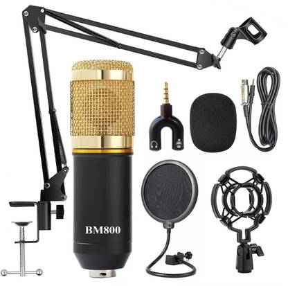 Urban Infotech BM-750 Mic Set with P mic Set Volume Control for Studio Recording,Podcasting. Microphone