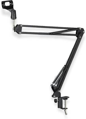 DawnRays NB-35 Recording Microphone Suspension Boom Scissor Arm Stand Holder for Studio Broadcast Microphone Singing, Conference, Lectures, Recording Nb 35 BM800 stand