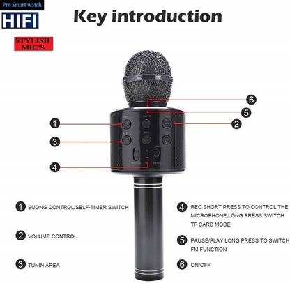 jorugo S899 ULTRA WS858WIRLESS Handheld MIC& SPEAKER COLOR MAY VARY (PACK OF 1) Microphone